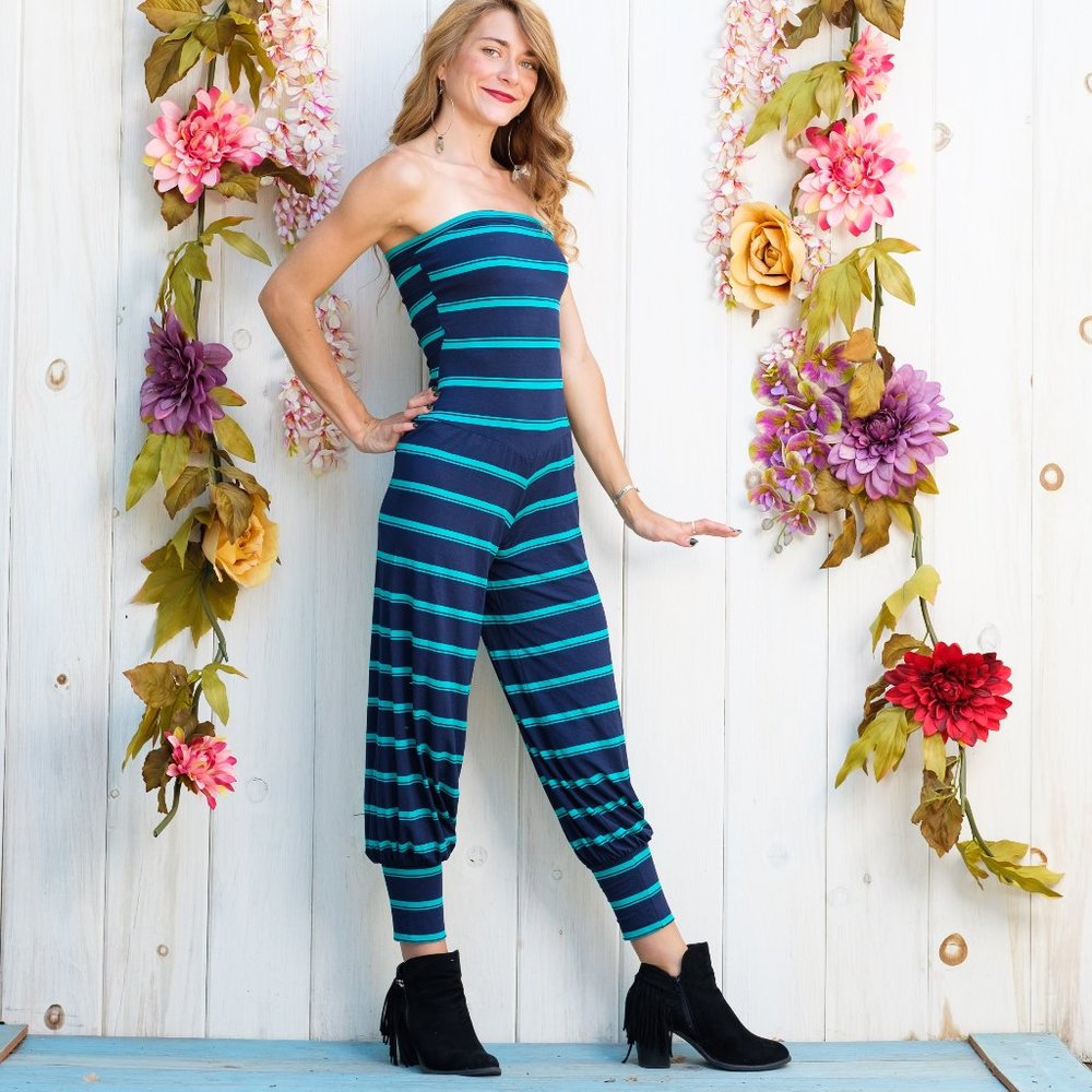 Cotton Stripe Jumpsuit